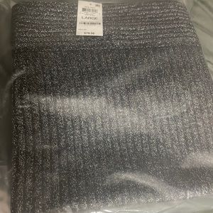 INC Off The Shouder Sweater Black Metallic NWT